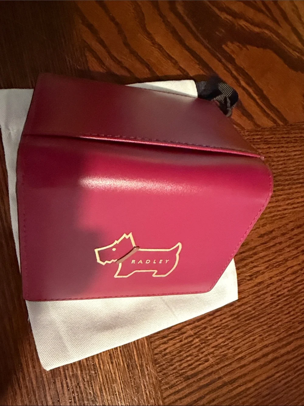 RADLEY LONDON Pink Card Holder with Gold Dog Logo